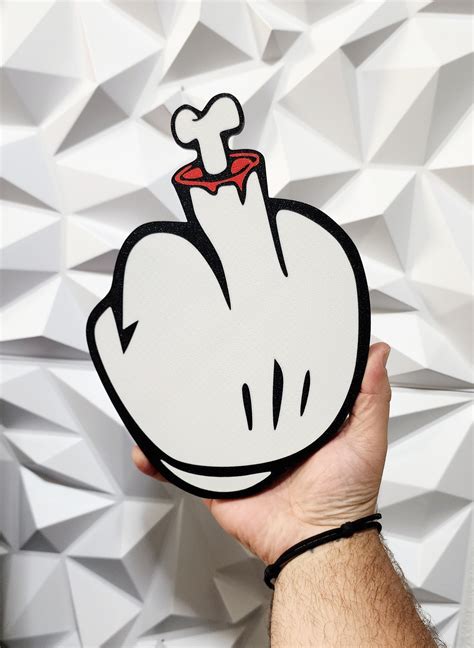 Stl File Mickey Mouse Middle Finger 🐁・design To Download And 3d Print・cults