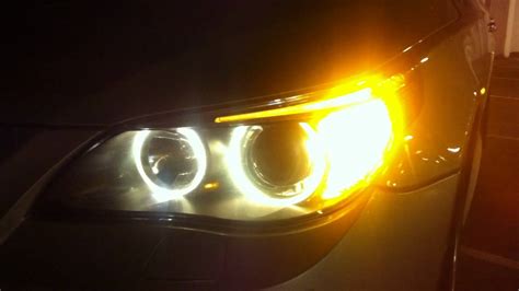 Bmw E60 With Led Turn Signal In Headlight Youtube