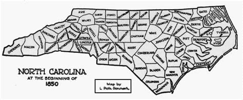 Nc Counties In 1850