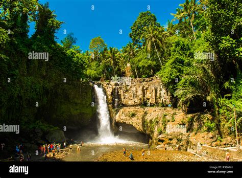 Beautiful Tegenungan Waterfall Near Ubud Bali In Indonesia Stock Photo