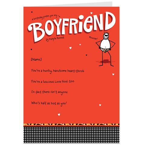 Funny Birthday Poems For A Boyfriend Birthday