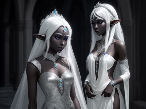 Ai Photo 1 Solo Gorgeous Female Drow Elf Black Skin