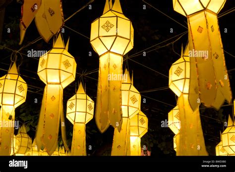 Hanging Festival Lanterns Stock Photo Alamy