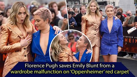 News Florence Pugh Saves Emily Blunt From A Wardrobe Malfunction On