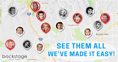 Hollywood Stars Homes Map Find Your Fav Celebs