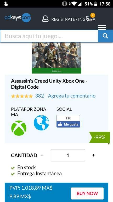 Cdkeys Assasins Creed Unity Para Xbox One Promodescuentos Com