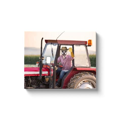 The Farmer Upon Tractor Personalised Pet Canvas Fable And Fang