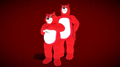 Red Charmin Bears Download Free 3d Model By Jacob Quintana