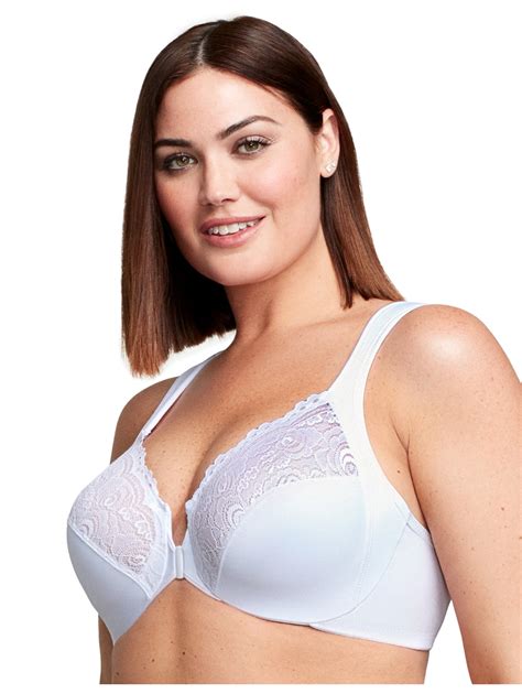 Glamorise Full Figure Plus Size Wonderwire Front Closure Bra Underwire 1245