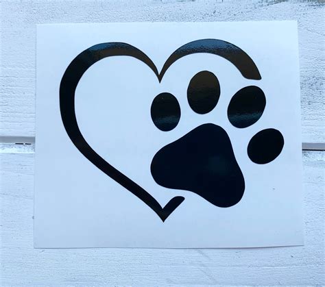 Dog Paw Decal Paw Decal Vinyl Car Decal Vinyl Decal For Etsy