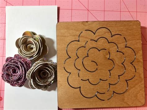 Rose Paper Flower Scrapbooking Die Cut Diy Handmade Wooden Die Cutting