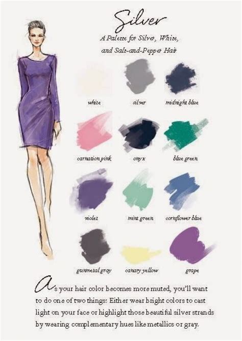 Image Result For What Color Clothes Should Women With Gray Hair Wear