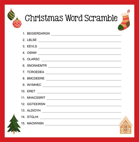 Pin On Christmas Word Scramble