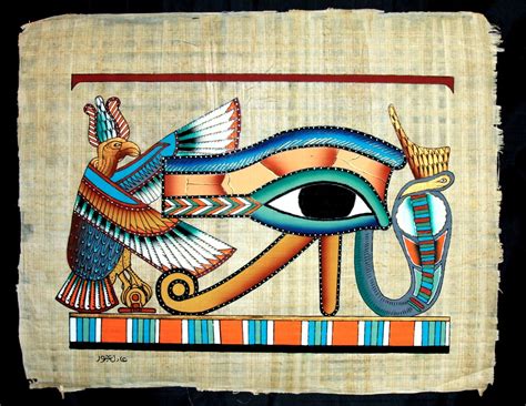 Rare Authentic Hand Painted Ancient Egyptian Papyrus