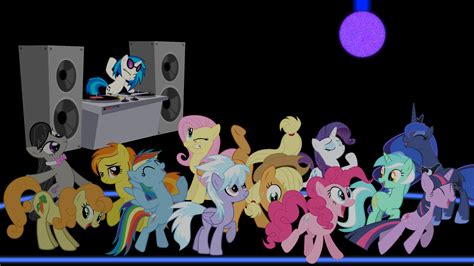 Mlp Fim Wallpaper Ponies On The Dance Floor By Game Beatx14 On Deviantart