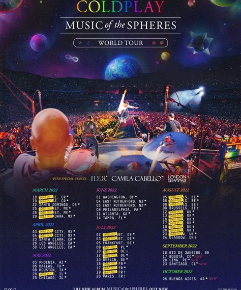 Coldplay Music Of The Spheres World Tour August Wembley Stadium Event Gig