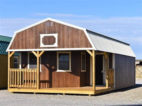 Small cabin floor plans may offer only. Derksen Portable Deluxe Lofted Barn Cabin | Portable ...