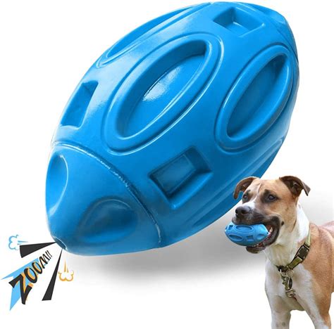 Eastblue Squeaky Dog Toys For Aggressive Chewers Rubber Puppy Chew