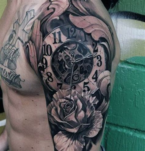 22 Attractive Clock Tattoo Designs And Meanings Watch Tattoos Clock