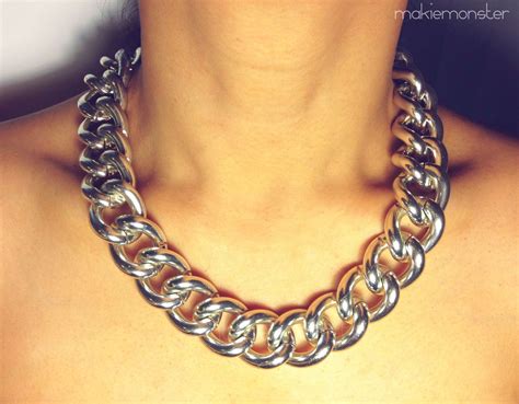 Big Chunky Silver Chain Vintage Necklace Chain Necklace Necklace
