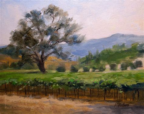 Vineyard Paintings By Karen Winters California And Tuscany Vineyard