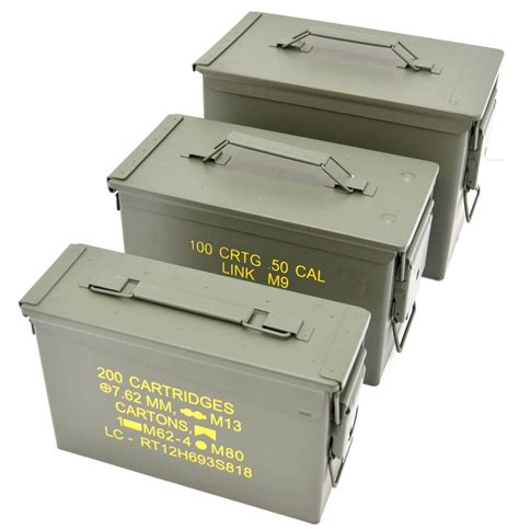 Nato 50cal Ammo Box Army Storage Ammunition Surplus Issue Tin Tool