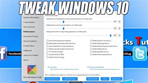 Tweaking Windows