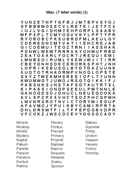 ™ Word Search Misc 7 Letter Words 3
