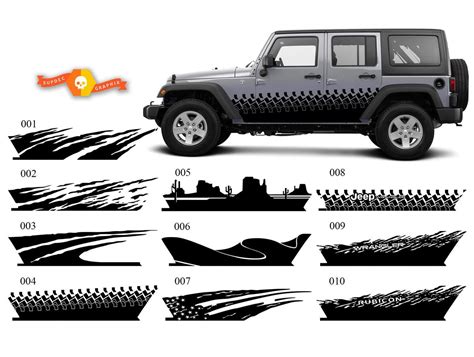 Jeep Decal Sticker Splash Side Rocker Door Graphics 07 17 Wrangler Jk 4