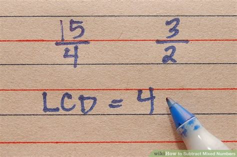 How To Subtract Mixed Numbers 6 Steps With Pictures Wikihow