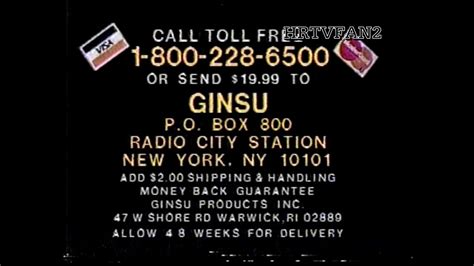1982 Ginsu Ii Knives Commercial Youtube