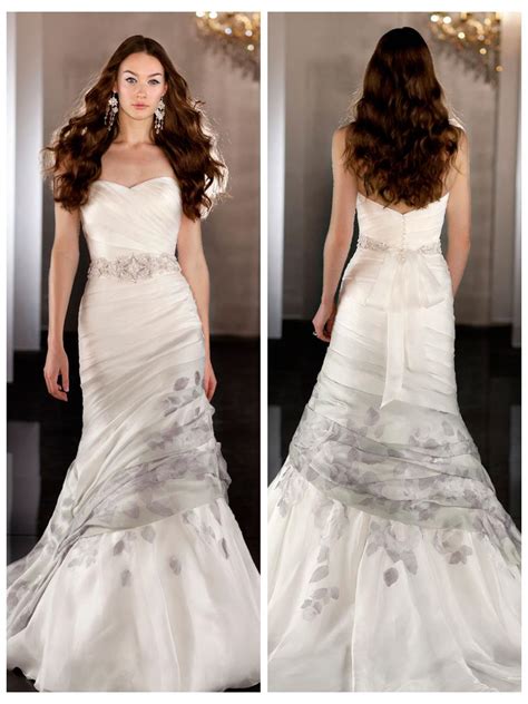 silk organza fit flare sweetheart asymmetrical ruched wedding dress 2453800 weddbook