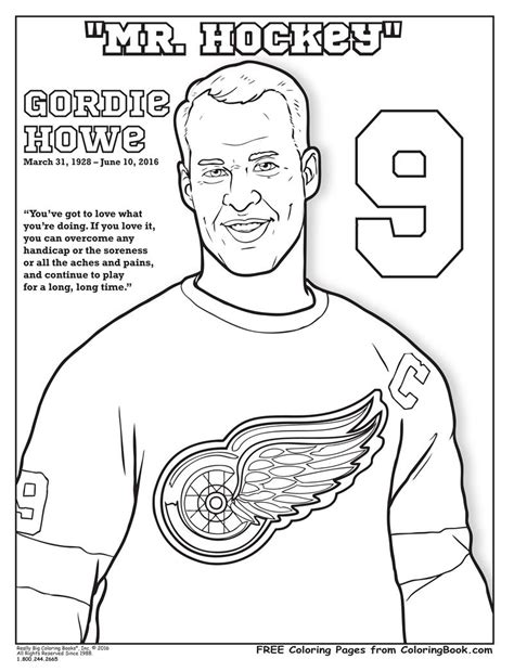 In coloringcrew.com find hundreds of coloring pages of hockey and online coloring pages for free. Coloring Books | Gordie Howe Free Online Coloring Page