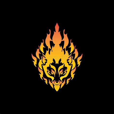 About Fire Wolf Vector Logo Burning Flame Graphic Stock Vector