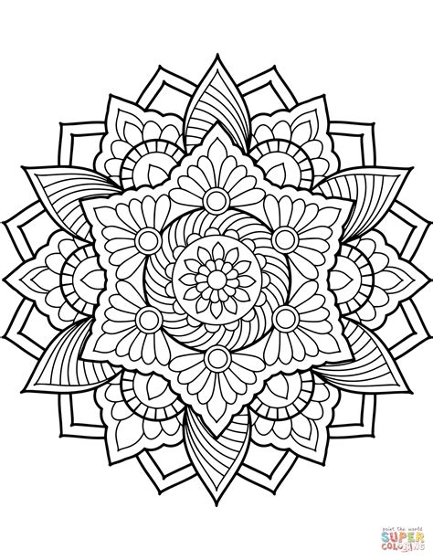 Maybe you would like to learn more about one of these? Flower Mandala coloring page | Free Printable Coloring ...