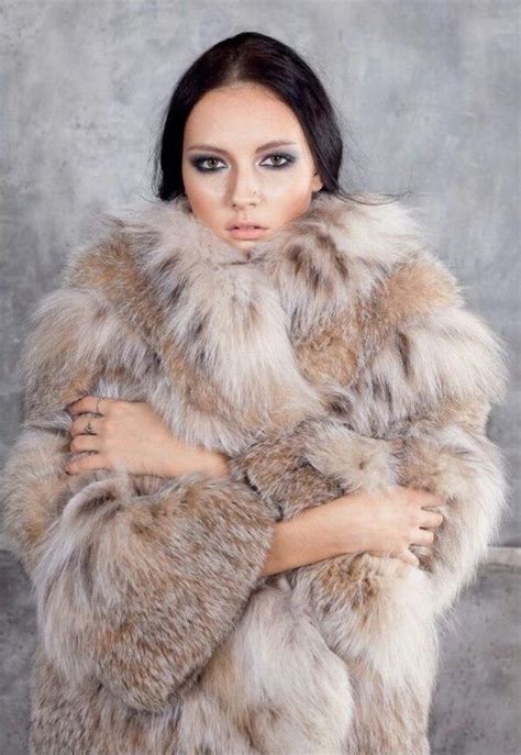 Fur Fox Fur Coat Faux Fur Jacket Lynx Sable Coat Gold Fox Stunning Brunette Fur Clothing