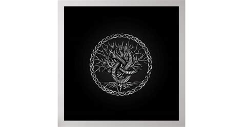 Ouroboros Celtic Knot With Tree Of Life Poster Zazzle