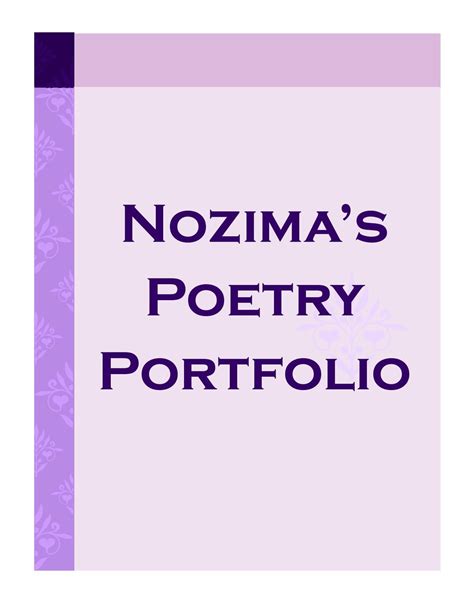 English Poetry Portfolio By Nozima Burkhanova Issuu
