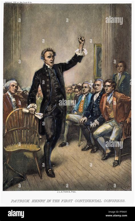 Patrick Henry 1736 1799 Namerican Revolutionary Hero And Orator Henry Speaking To The First
