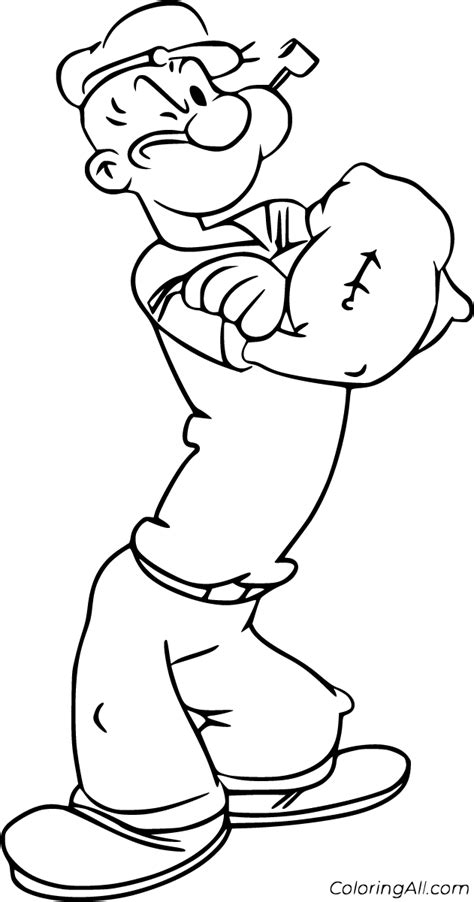 Free Printable Popeye Coloring Pages In Vector Format Easy To Print