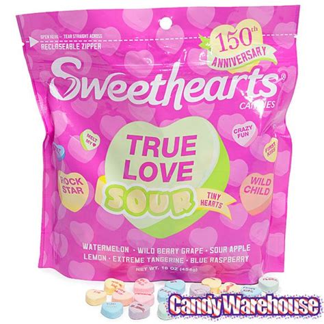 Necco Sour Sweethearts Candy Hearts 1lb Bag Bulk Candy Candy Store Sweetheart Candy