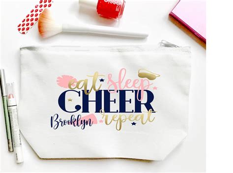 Cheer Personalized Make Up Bag Custom Cheerleading Bag Etsy