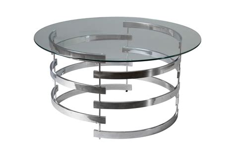 Acrylic, glass and brass glass: Glass & Chrome Cocktail Table at Gardner-White