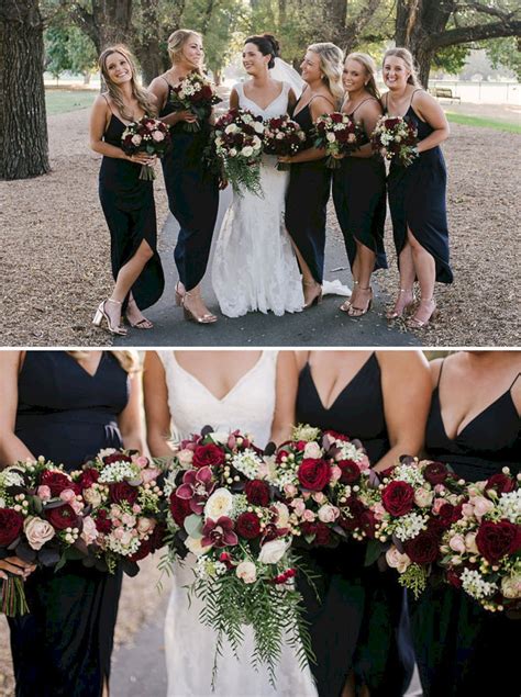 40 Beautiful Black Bridesmaid Dress Styles For Perfect Wedding Ideas Black Bridesmaid Dresses