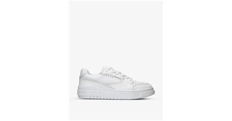 Naked Wolfe Nw 01 Logo Patch Leather Low Top Trainers In White For Men