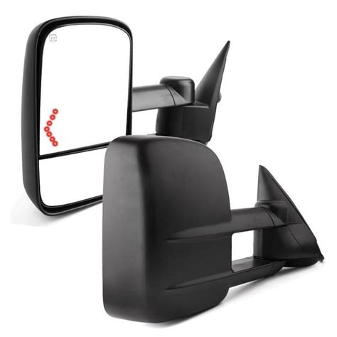 Power Heated Led Signals Towing Mirrors For 03 07 Chevy Silverado 1500