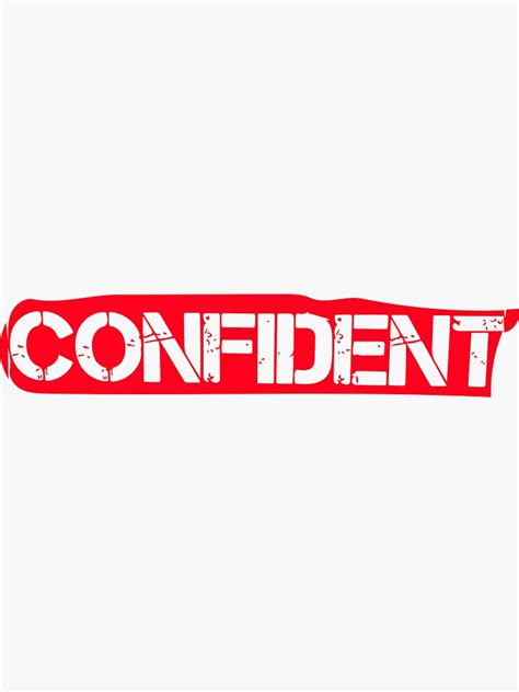 Confident Logo Sticker For Sale By Marko221 Redbubble