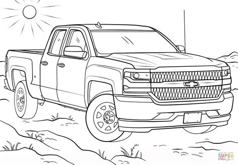 Clean up on front loaders, side side loader trucks are loaded from the side. Lifted Chevy Trucks - Free Coloring Pages