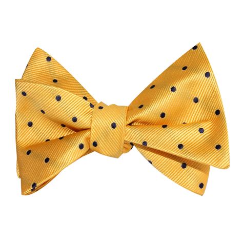 Yellow Bow Tie Untied With Polka Dots Mens Self Tied Bowties Online