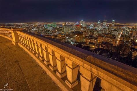 Montreal At Night From The Mount Royal Lookout Photograph He